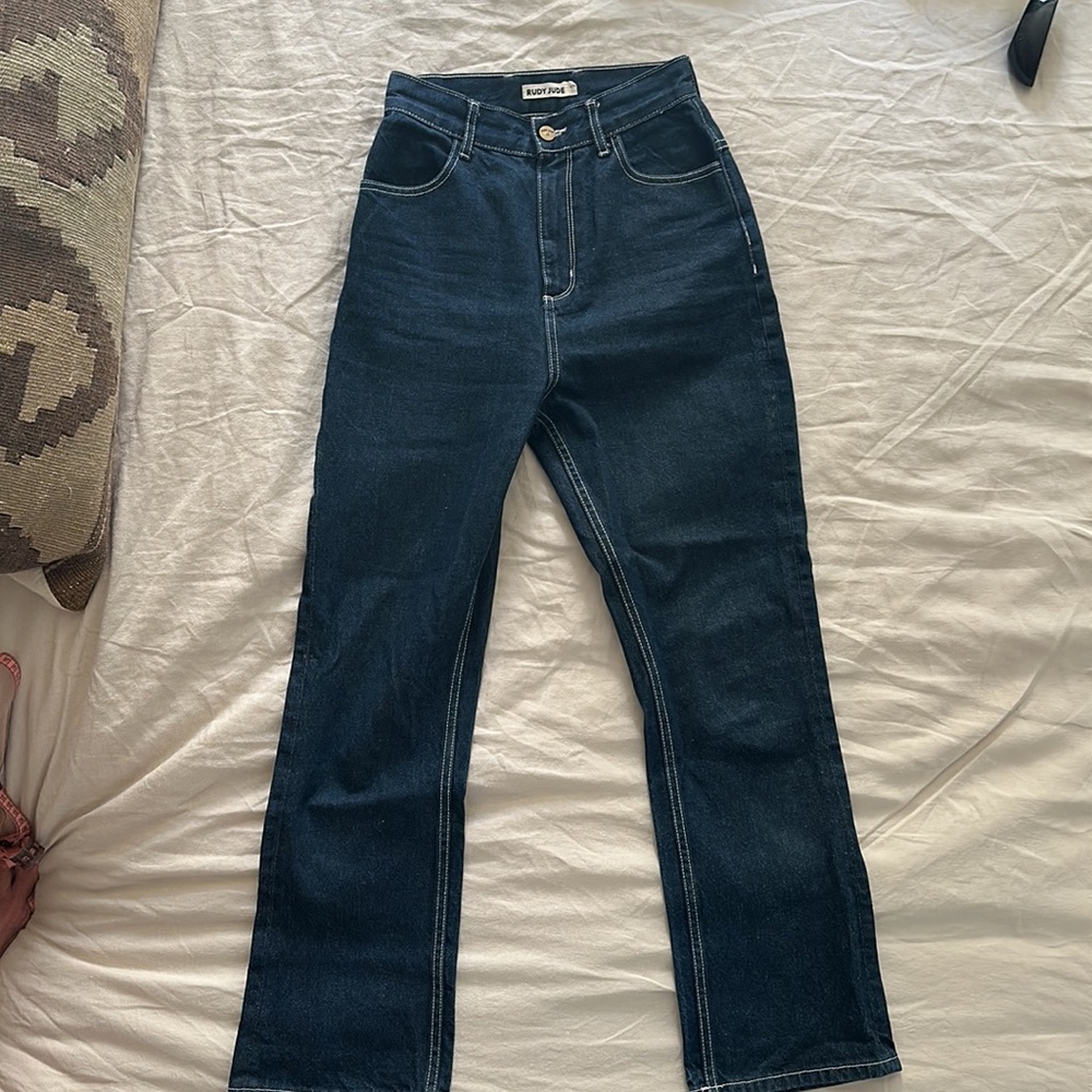 Rudy Jude Classic Indigo 5 Pocket Flare High Rise Jeans